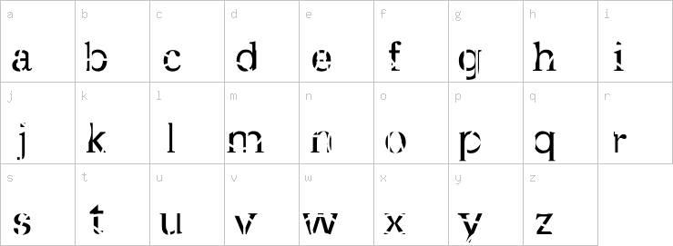 Lowercase characters