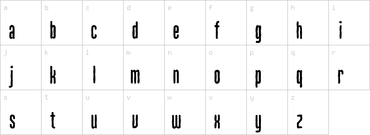 Lowercase characters