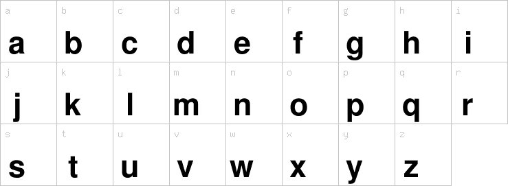 Lowercase characters