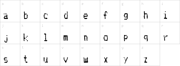 Lowercase characters