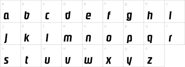 Lowercase characters