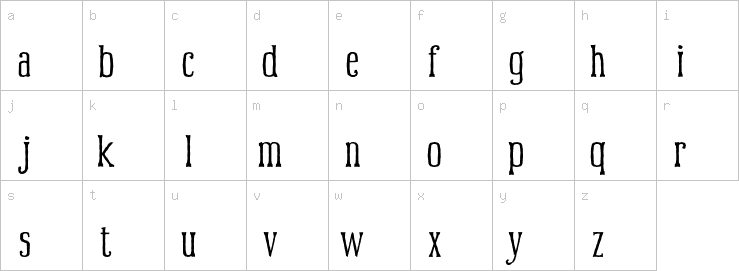 Lowercase characters