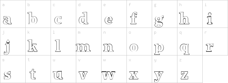 Lowercase characters