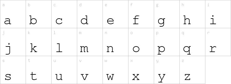 Lowercase characters