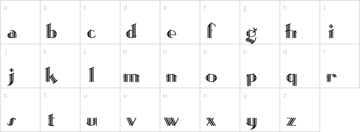 Lowercase characters