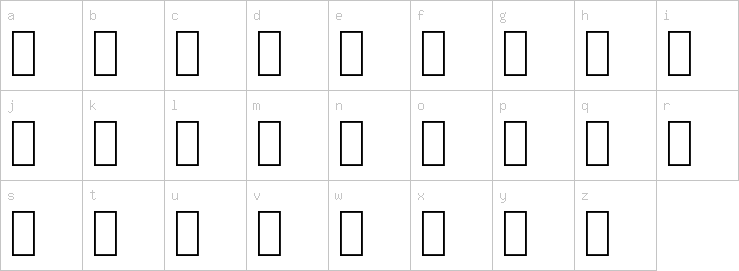 Lowercase characters