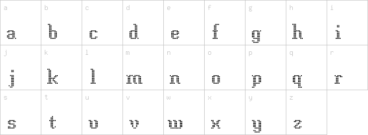 Lowercase characters