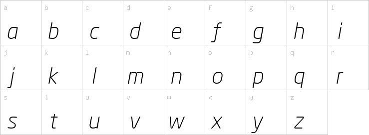 Lowercase characters