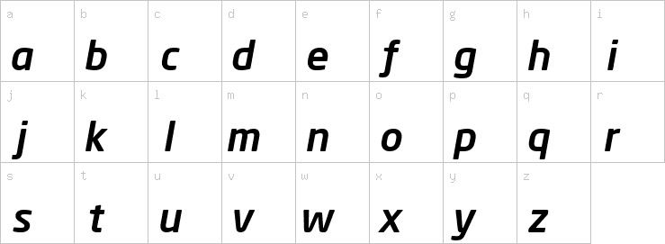 Lowercase characters