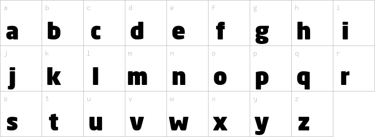 Lowercase characters