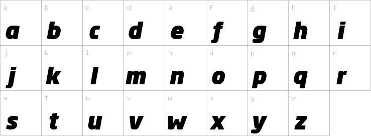 Lowercase characters