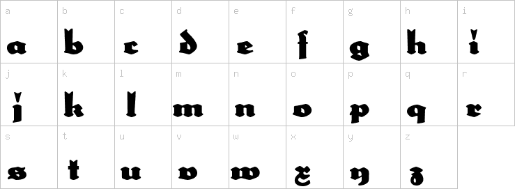 Lowercase characters