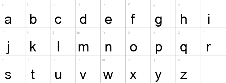 Lowercase characters