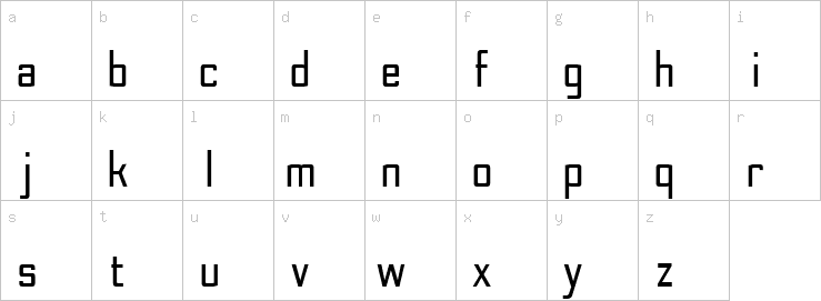 Lowercase characters