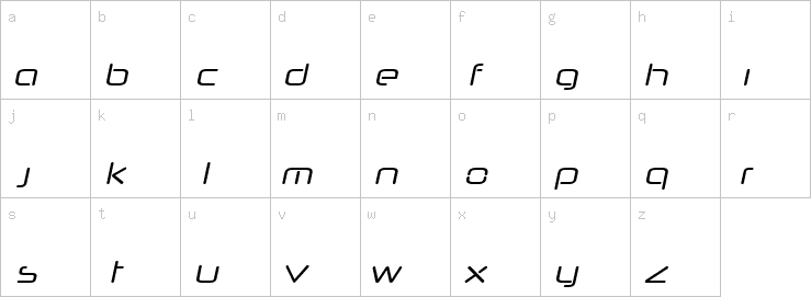 Lowercase characters