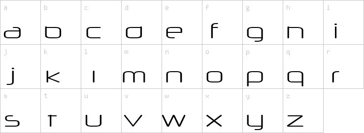 Lowercase characters