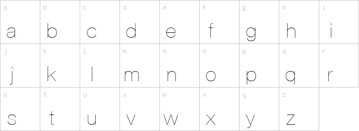 Lowercase characters