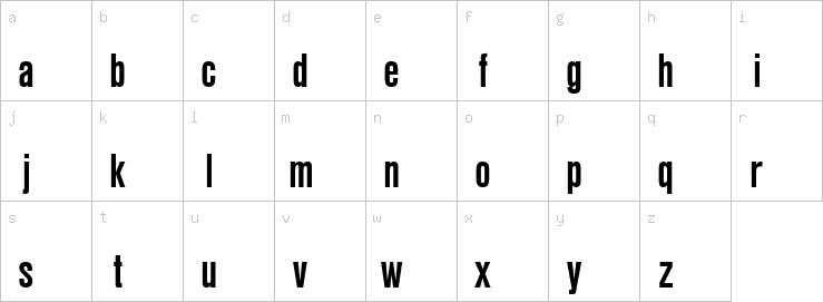 Lowercase characters