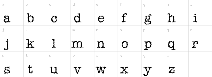 Lowercase characters