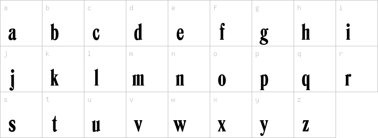 Lowercase characters