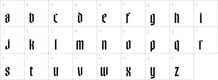 Lowercase characters