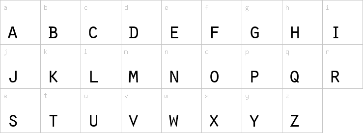 Lowercase characters