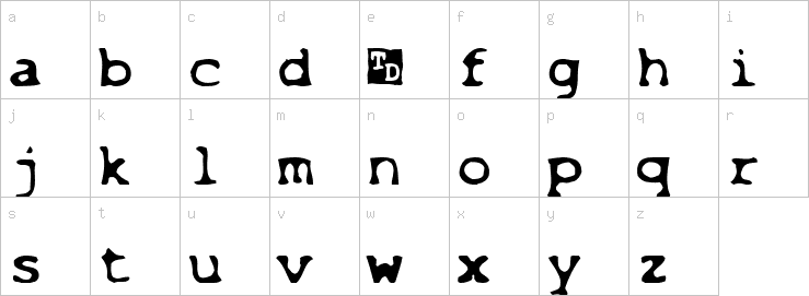 Lowercase characters