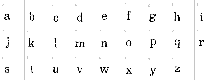 Lowercase characters