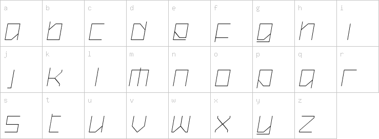 Lowercase characters