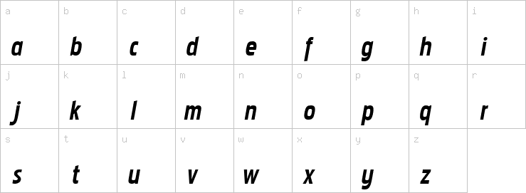 Lowercase characters