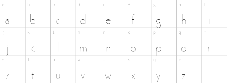 Lowercase characters