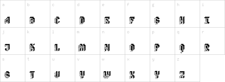 Lowercase characters