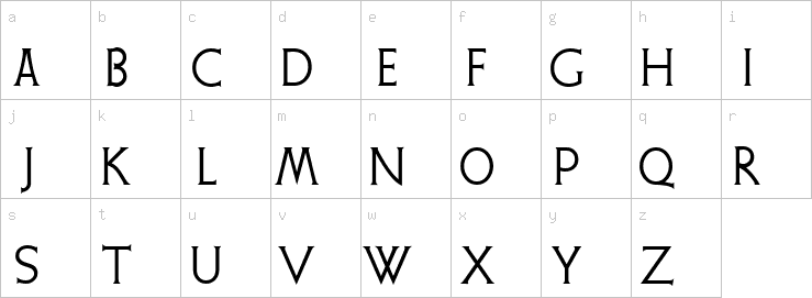 Lowercase characters