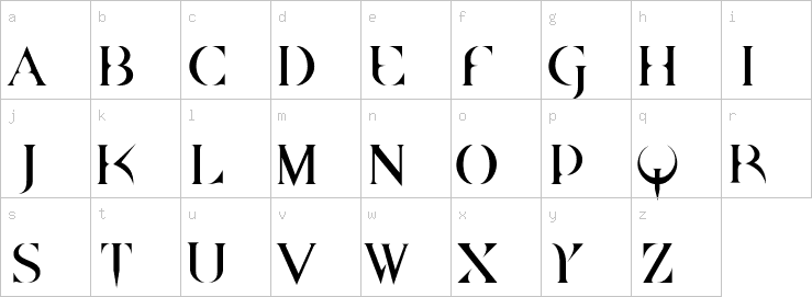 Lowercase characters