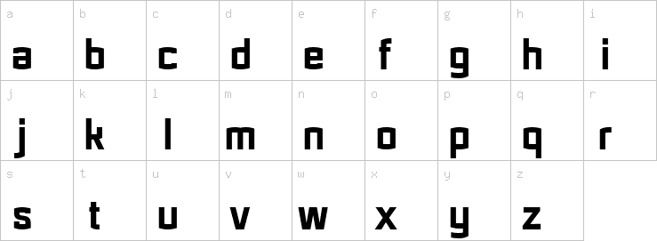 Lowercase characters