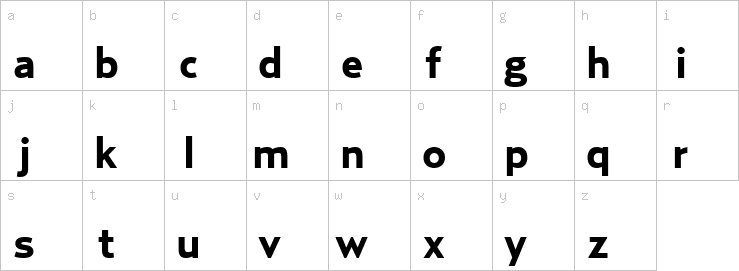 Lowercase characters