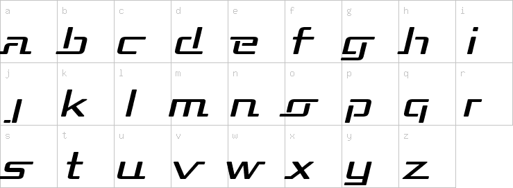 Lowercase characters