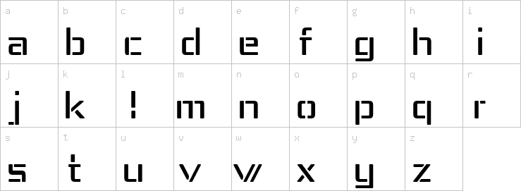 Lowercase characters