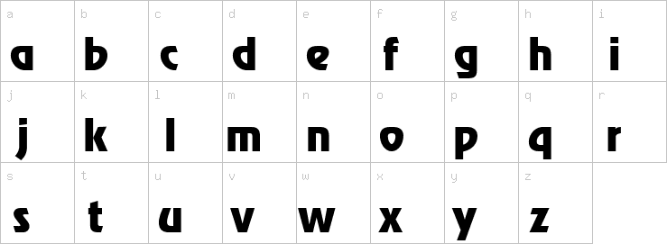 Lowercase characters