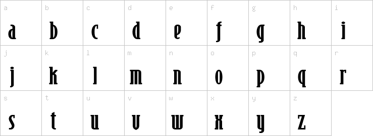 Lowercase characters