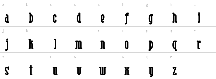 Lowercase characters