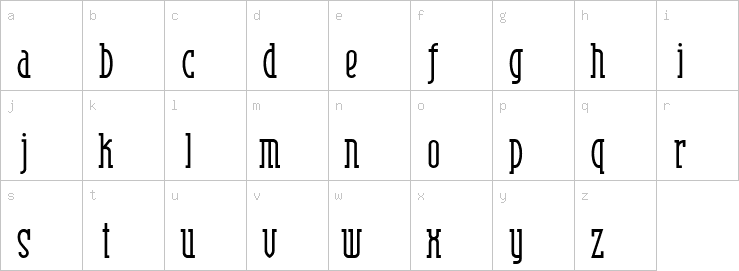 Lowercase characters