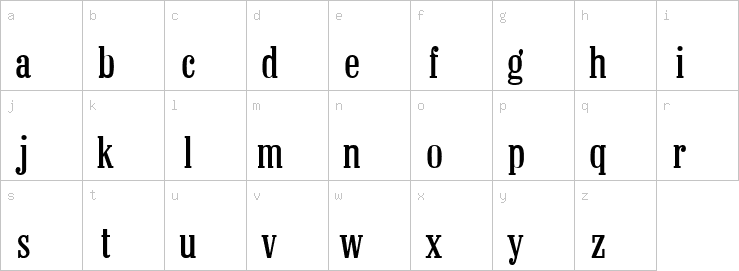 Lowercase characters