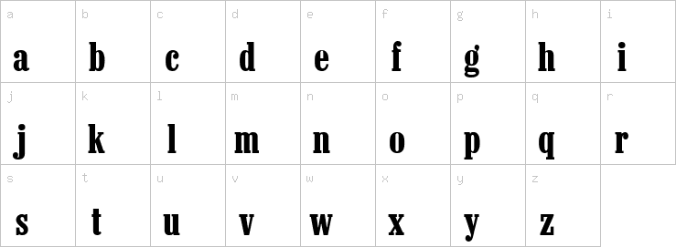 Lowercase characters