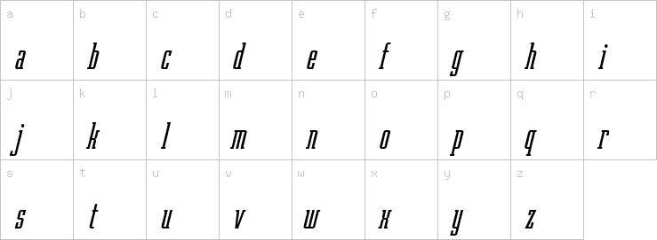 Lowercase characters