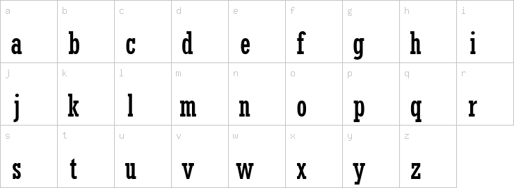 Lowercase characters