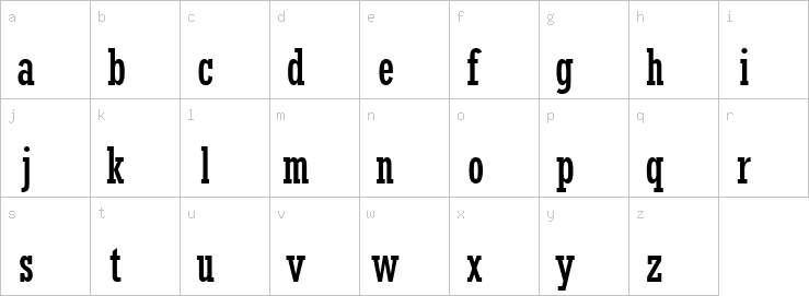 Lowercase characters