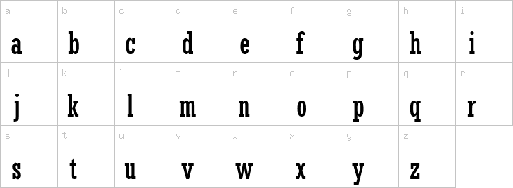 Lowercase characters