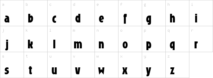 Lowercase characters