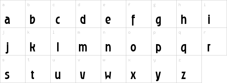 Lowercase characters